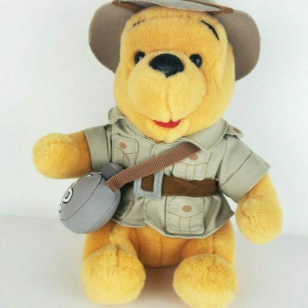 Walt Disney World Winnie The Pooh Safari 9" Plush Stuffed Bear Toy- WDW NWOTs